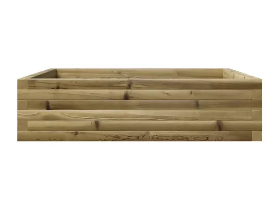 Jardinière bac lit surélevé bois marron 90 x 90 x 23 cm 02_0038043