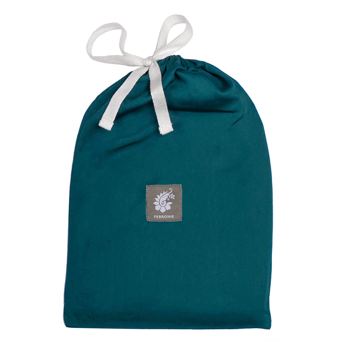 Febronie Home Drap housse 100% Satin de Coton Julia canard