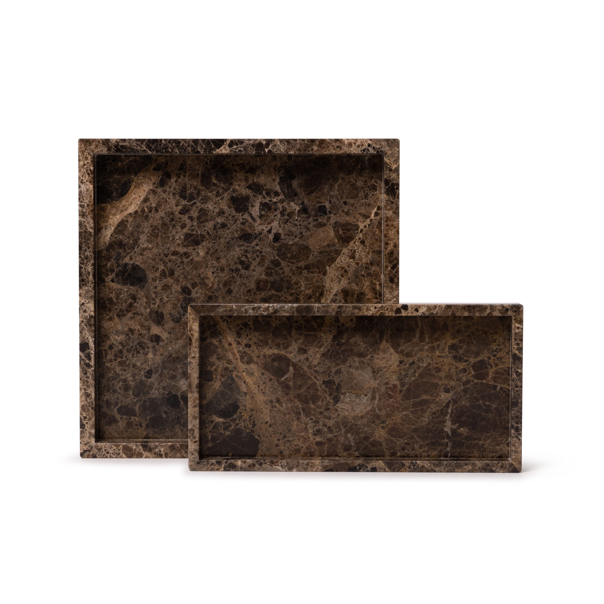 Marmer dienblad bruin 30x30cm