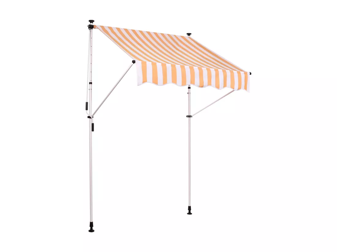 Auvent - Tissu - 350 x 120cm - Blanc / Jaune - Westerly
