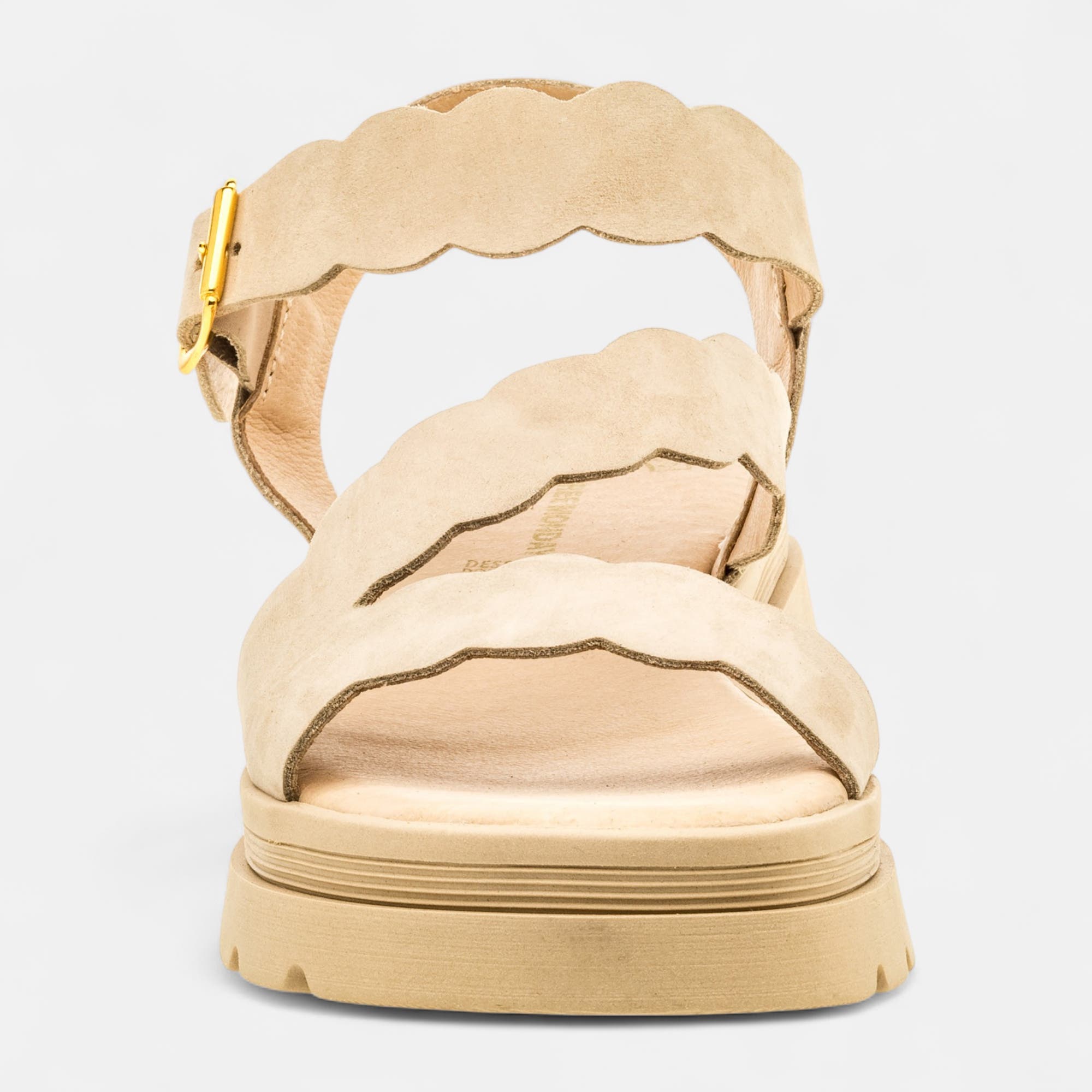 Sandales Femme en cuir beige
