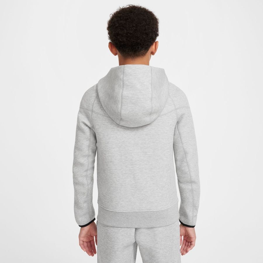 FC Barcelone Sweat à Capuche NSW Tech Fleece FZ - Gris/Jaune Fluo Enfant