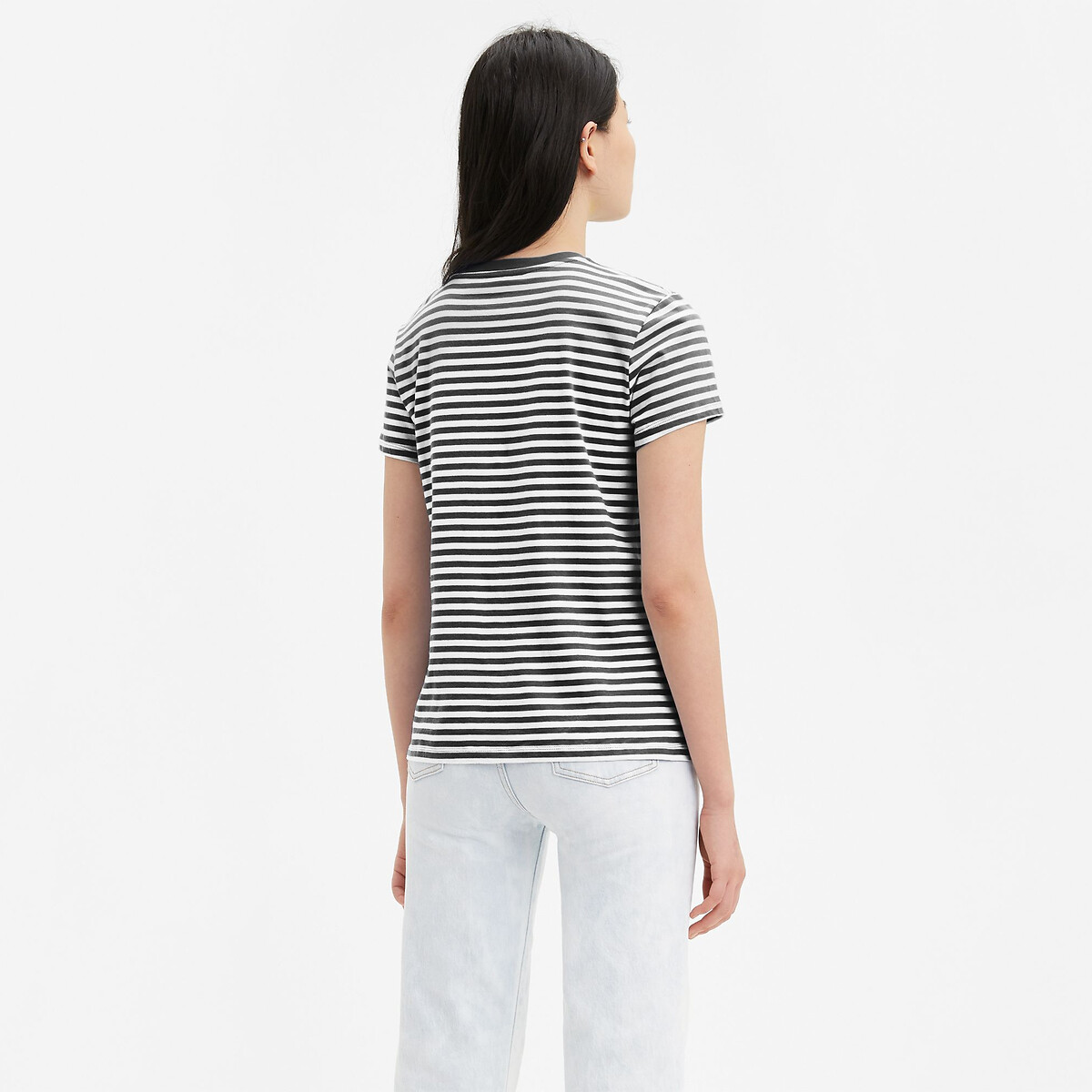 LEVI'S<br>T-shirt com strepen, logo op borst