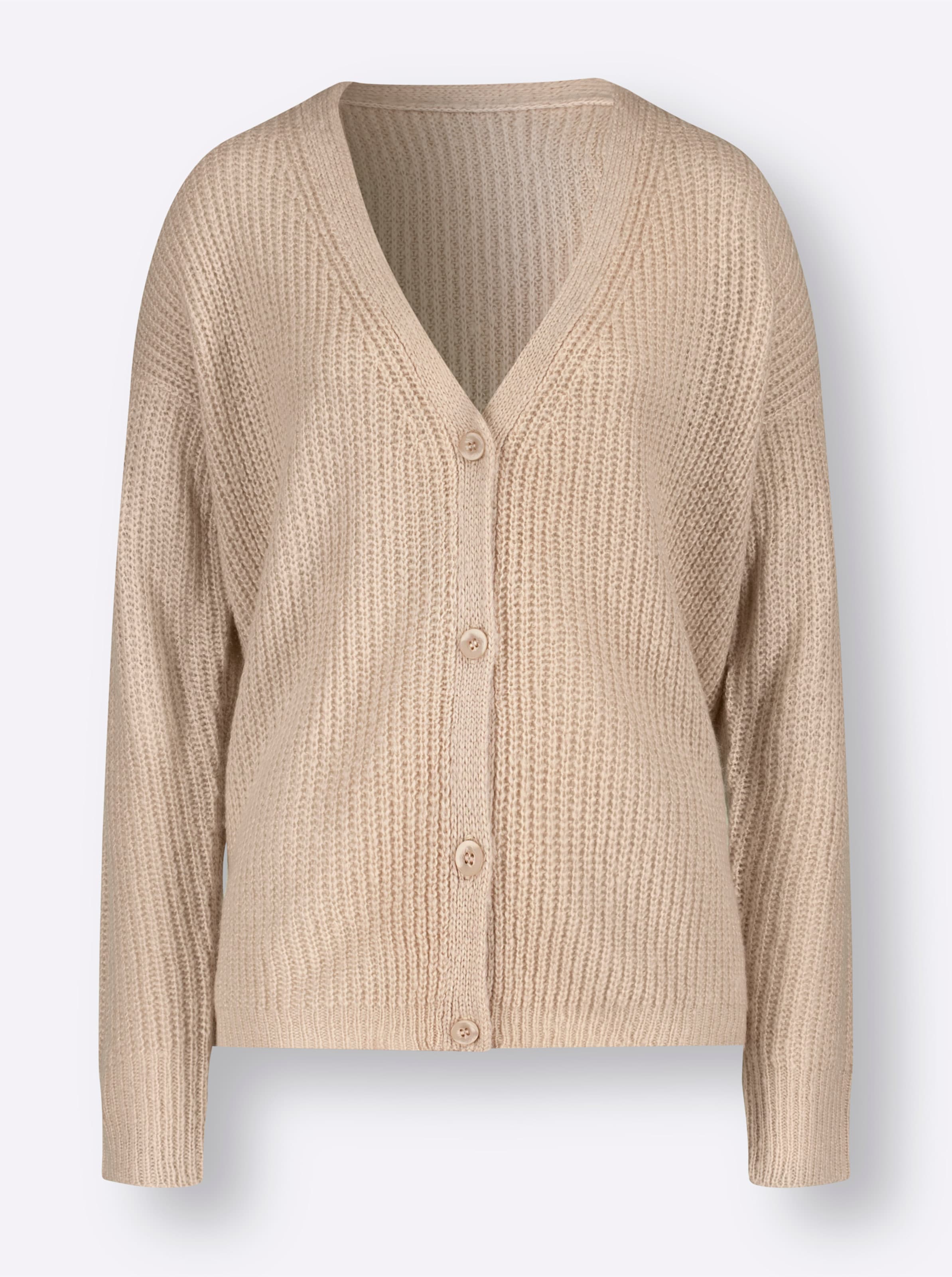 Strickjacke in elfenbein