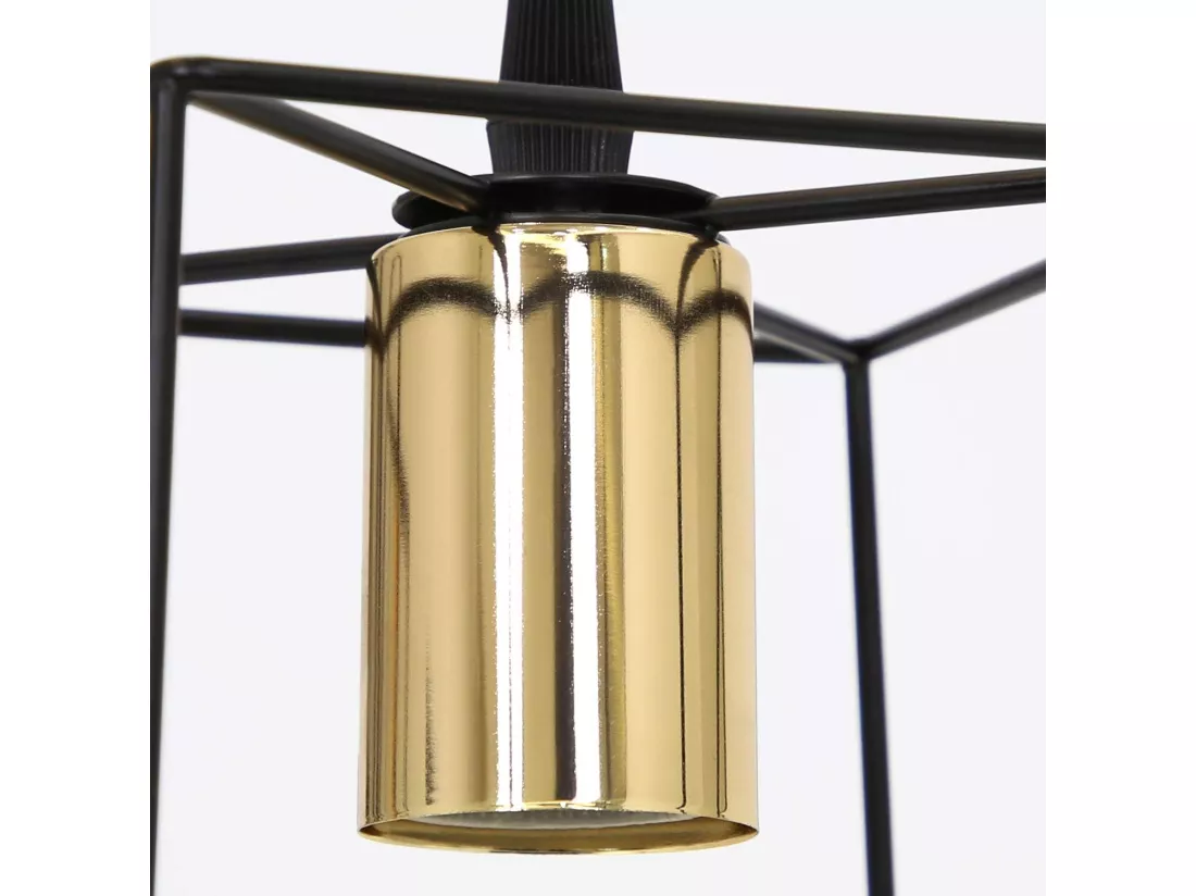 NETTLIFE Suspension vintage noire 5 lampes réglable en hauteur en métal E27 industriel