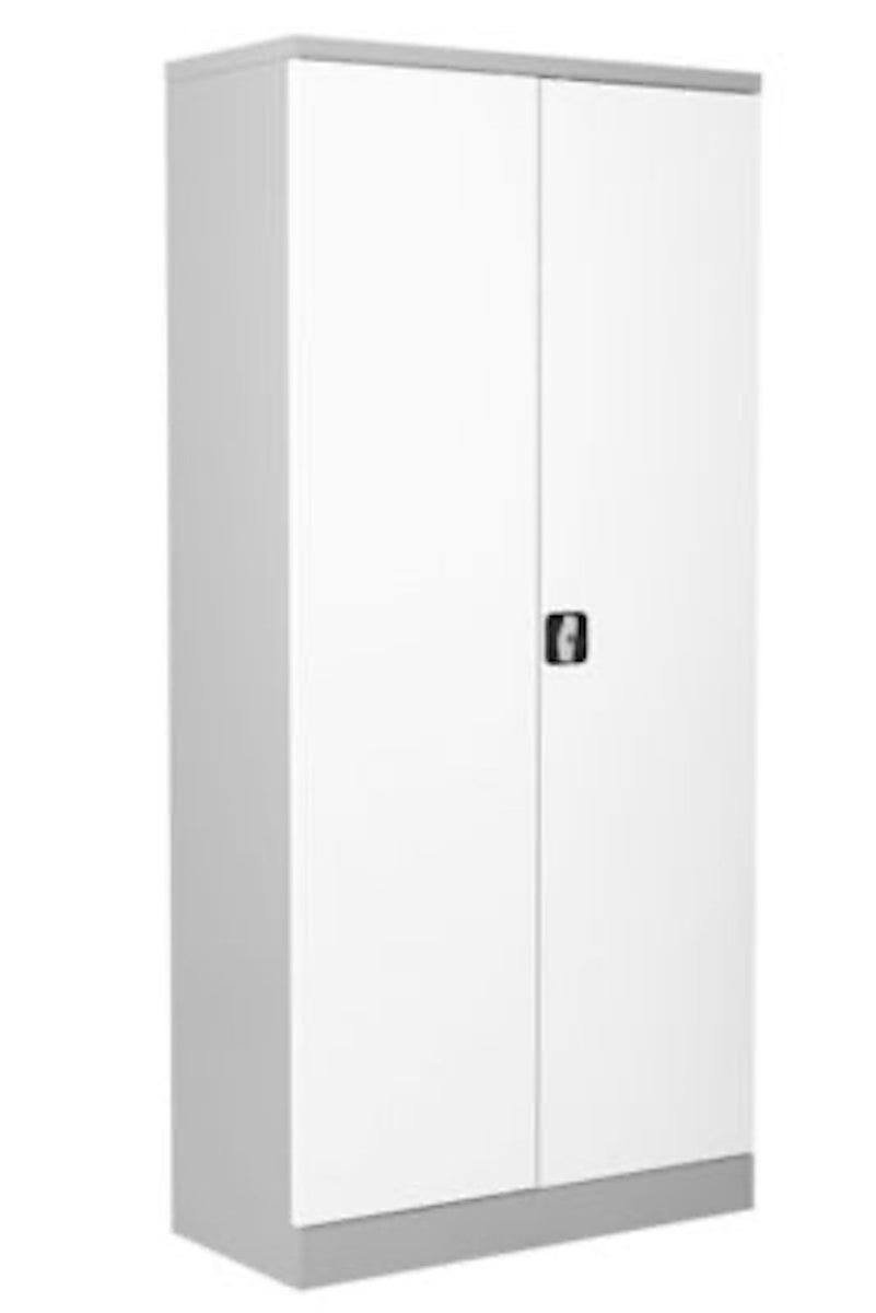 PROREGAL Stalen kast Bee 4 planken HxBxD 195 x 92 x 50 cm Gepoedercoat en versterkt plankmateriaal Grijs en wit