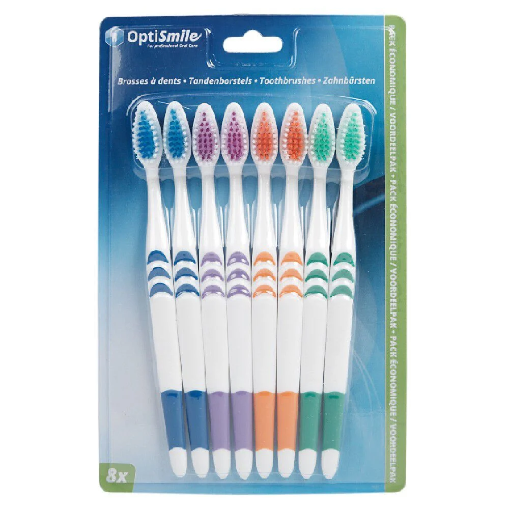 Brosses à dents x8 multicouleur