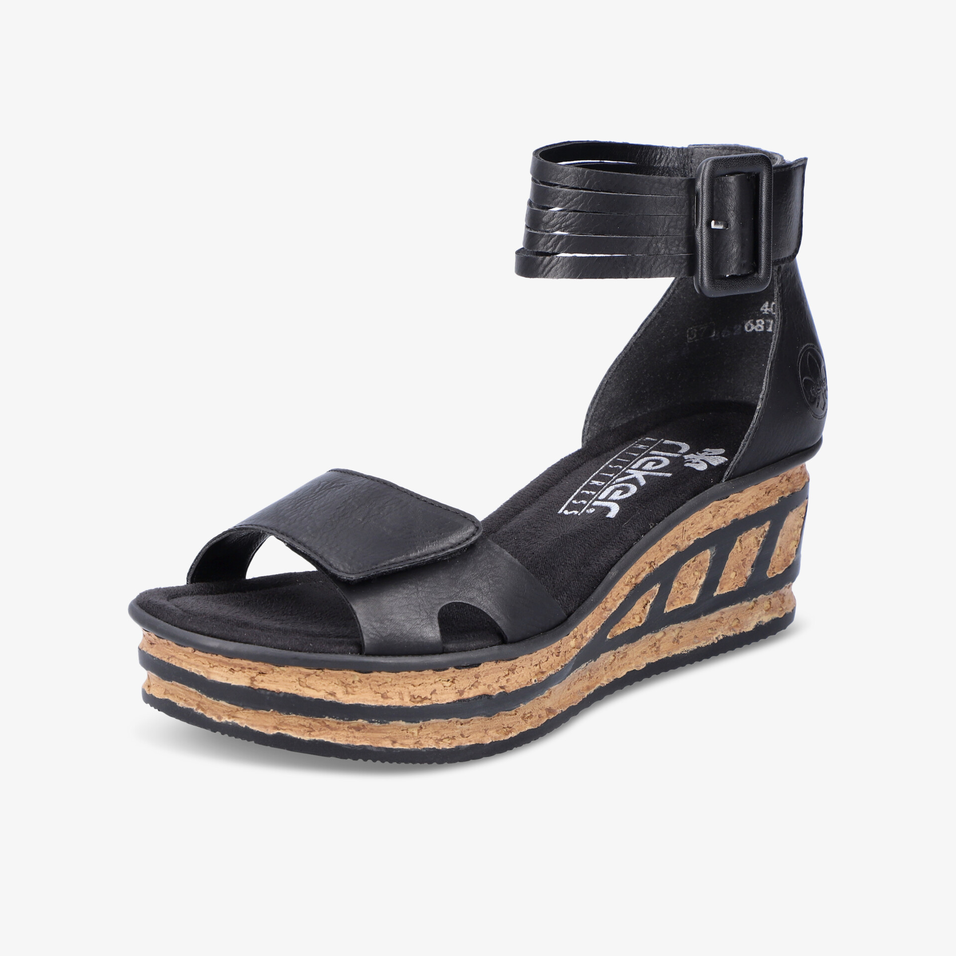 rieker Damen Keilsandalen schwarz