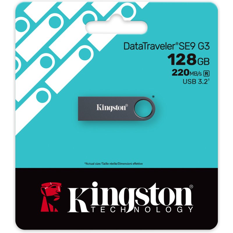 Kingston Technology DataTraveler 128 Go SE9 G3 - Nickel foncé