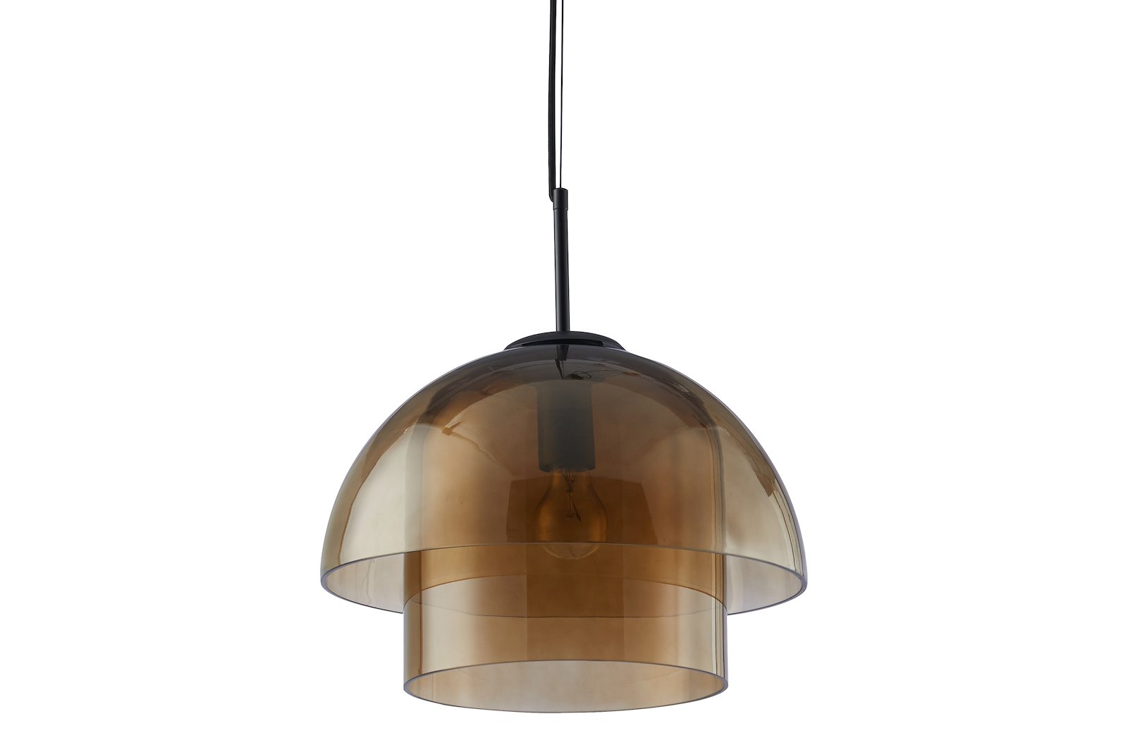 Fayette takpendel Brunsotet glass Ø:38 E27