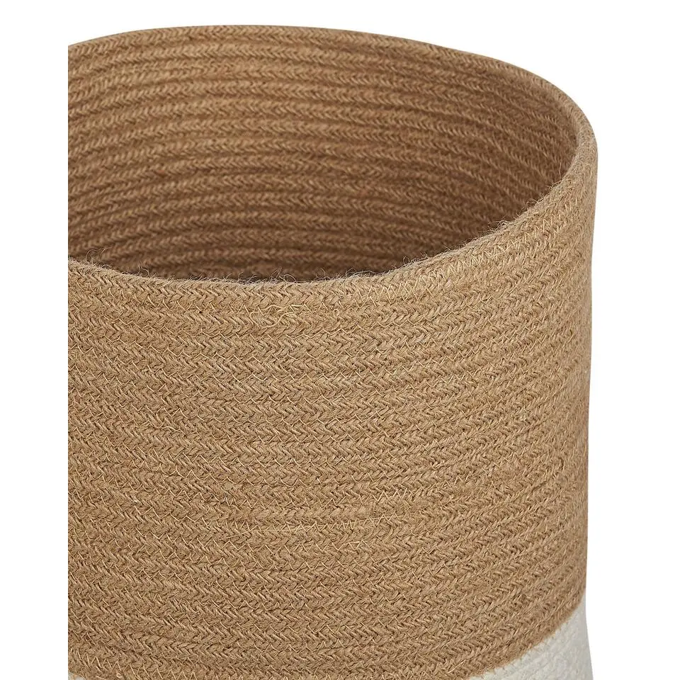BULANIK - Mand set van 2 - Beige/Wit - Jute