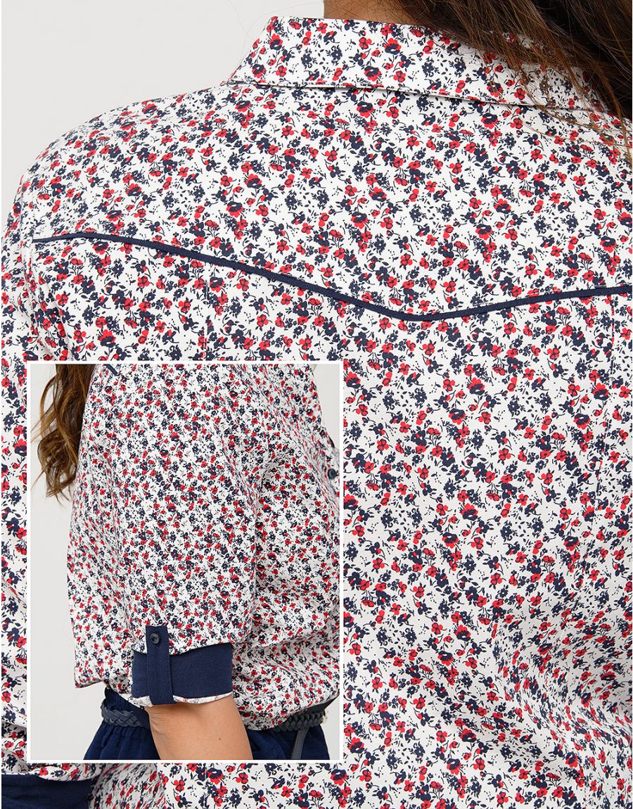 Chemisier coton fleuri