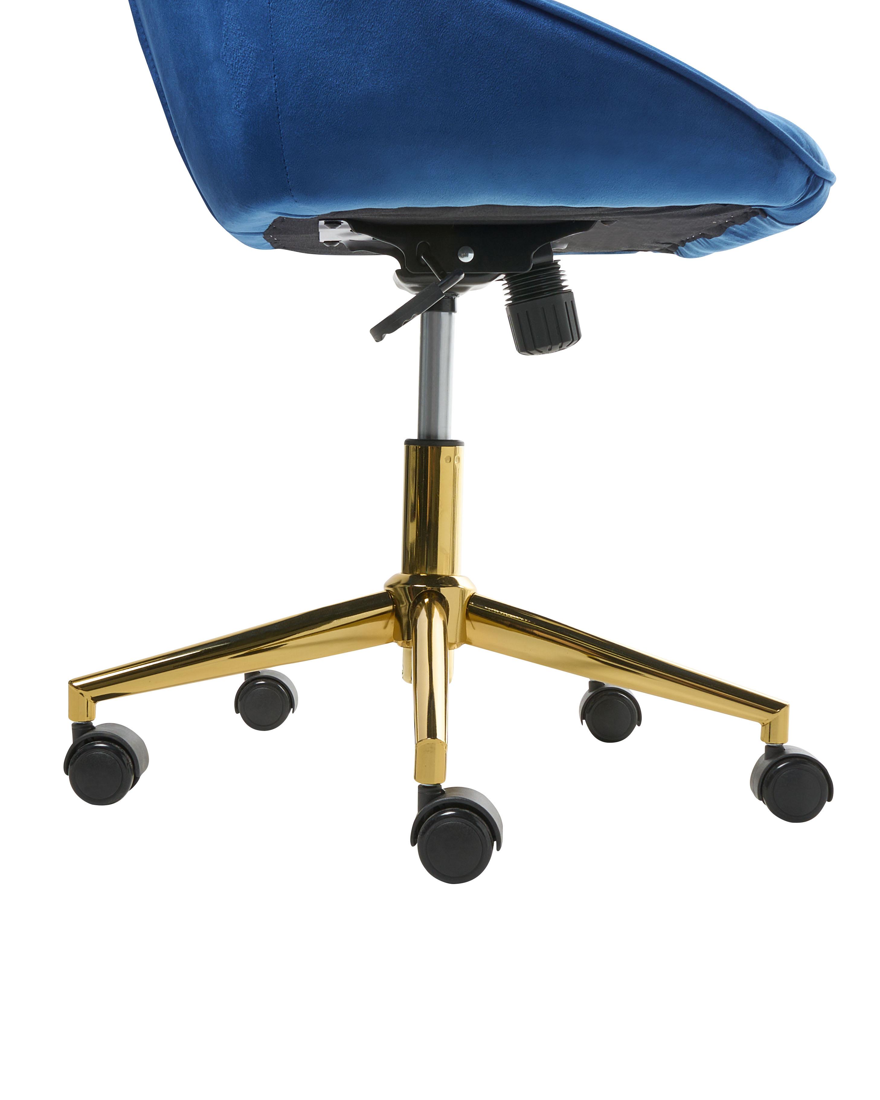 Bureaustoel BARDSDALE Fluweel Marineblauw
