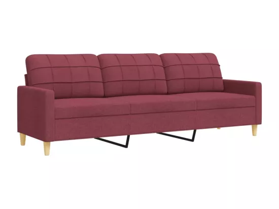 Ensemble de canapés 2 pcs rouge bordeaux tissu