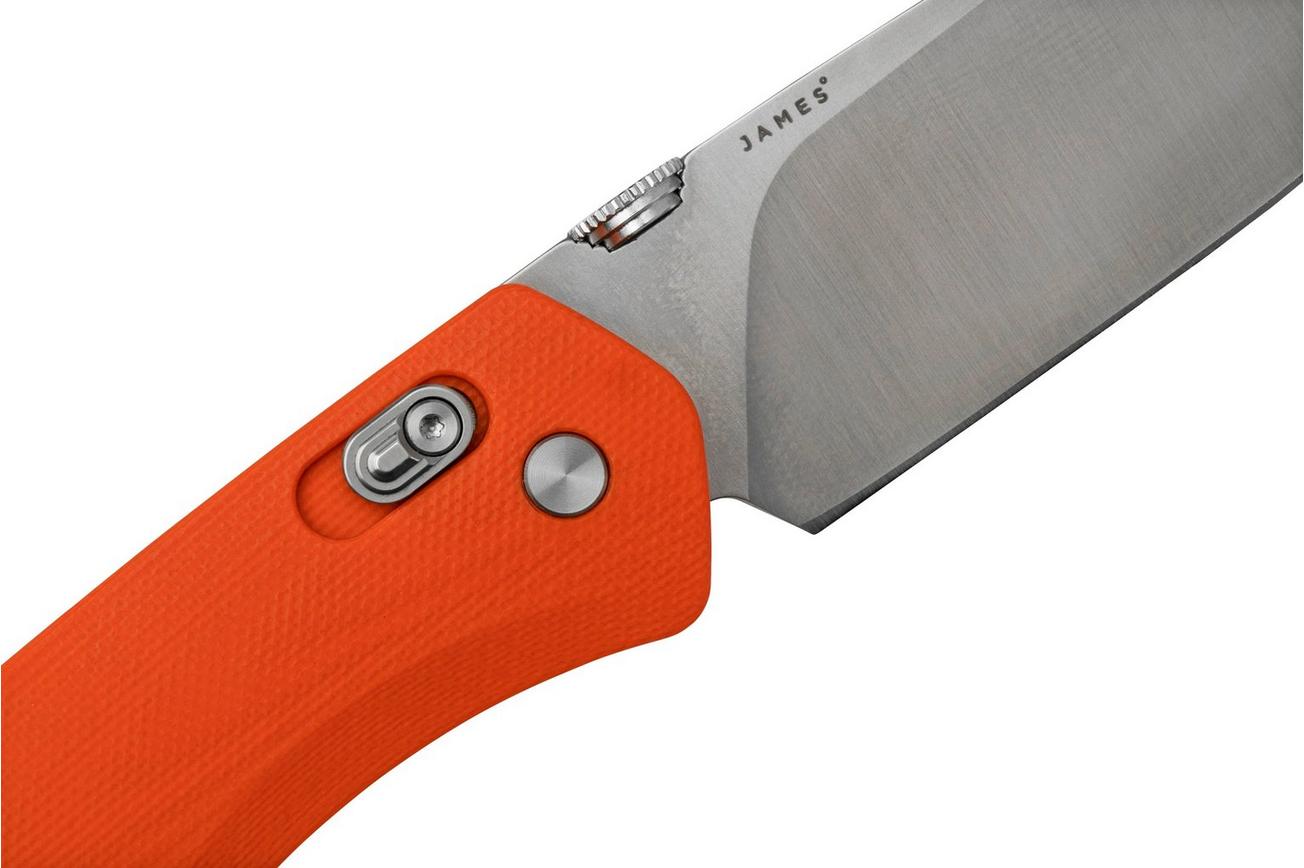 The James Brand The Carter XL, Orange G10, Stainless JAKN116188-00 zakmes