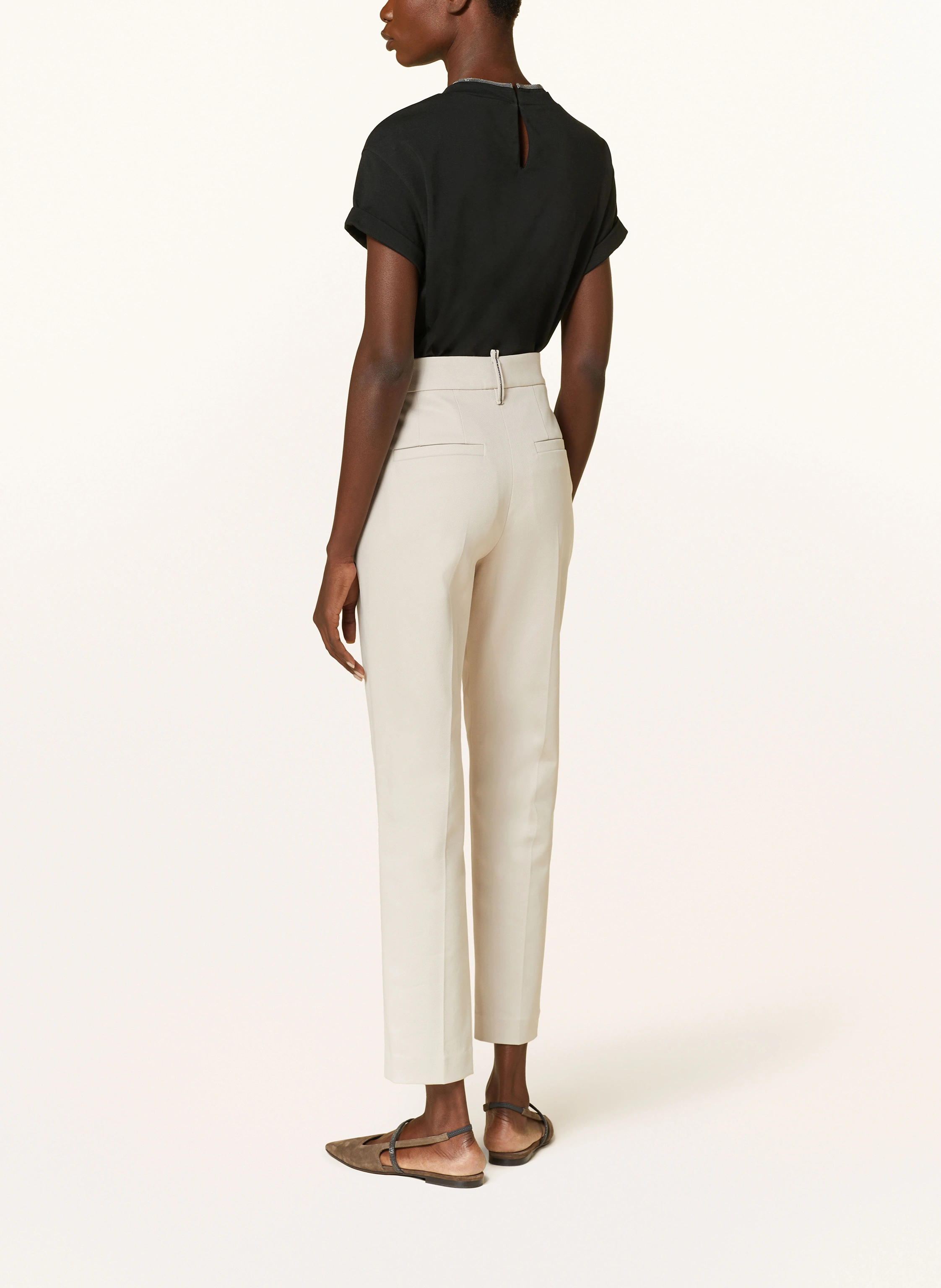 BRUNELLO CUCINELLI T-Shirt mit Zierperlen