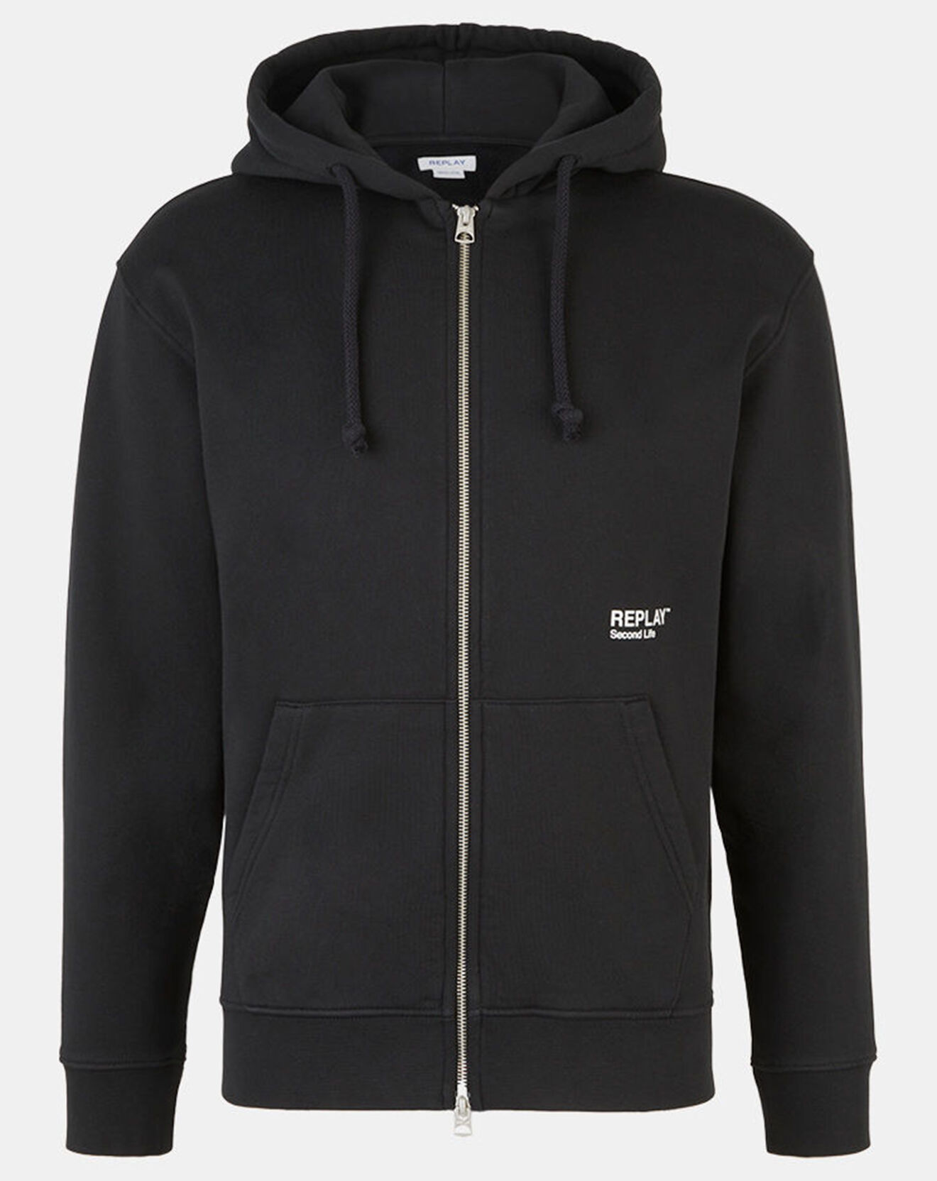 Replay Sweat en Coton Organique Class Replay Zip noir