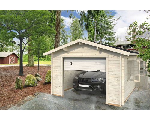 Palmako Roger vrijstaande garage, 19,0 m², met sectionaaldeur 360 x 550 cm, dompelgegrond