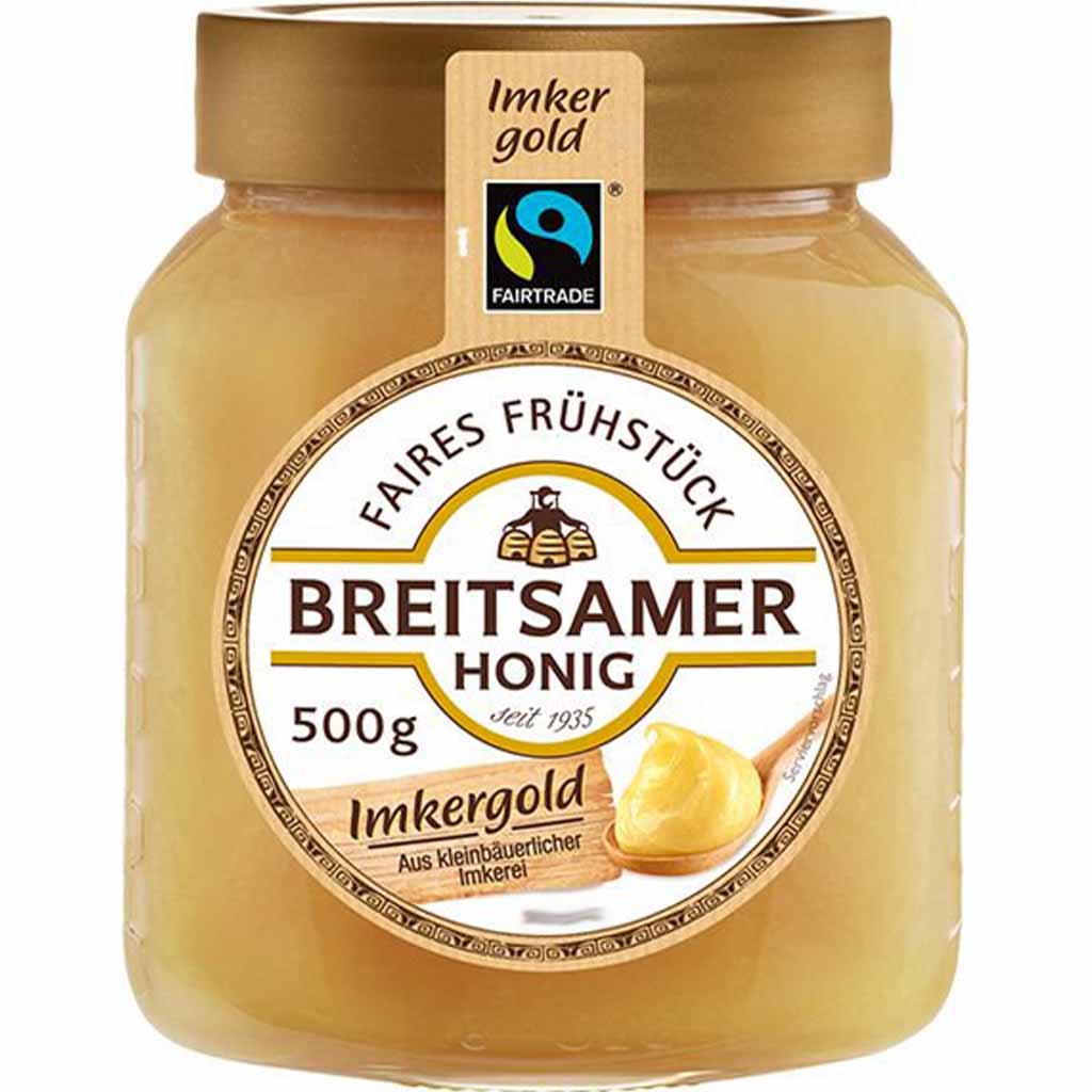 Breitsamer Honig Imkergold Cremig Fairtrade 500g MHD:30.10.26