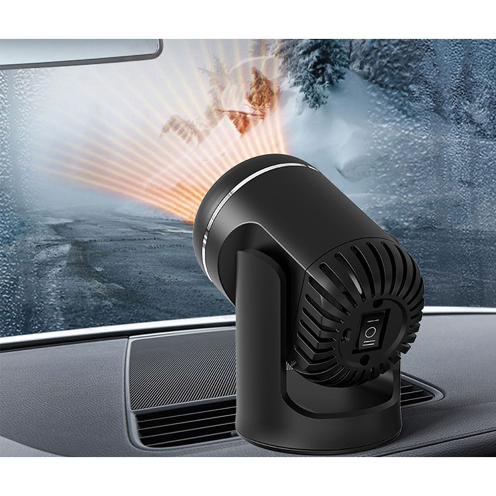 (130W) 2in1 Auto Zusatz Heizung / Kühler Heizlüfter Elektrischer KFZ Entfroster für Zigarettenanzünder - Weiss