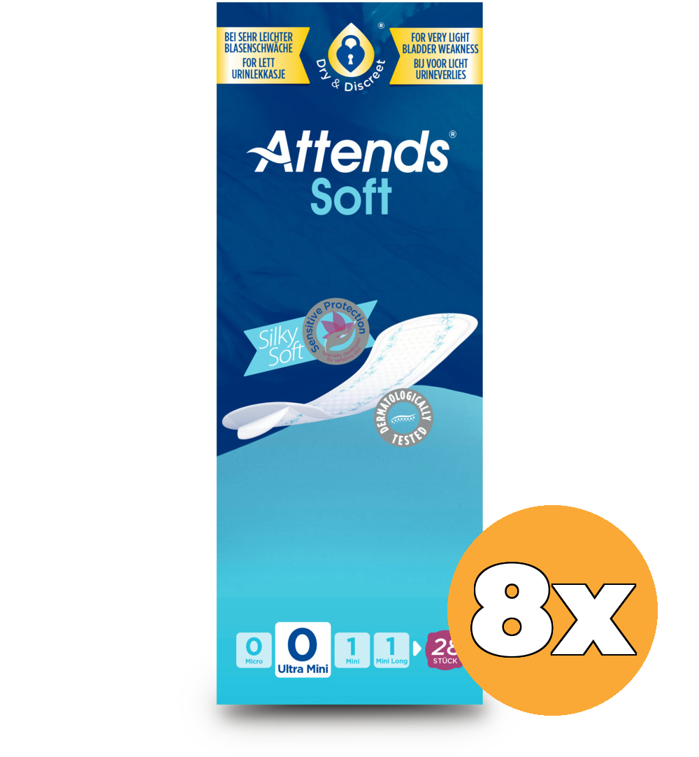 8x Attends Inlegger Soft Ultra Mini (28 stuks)