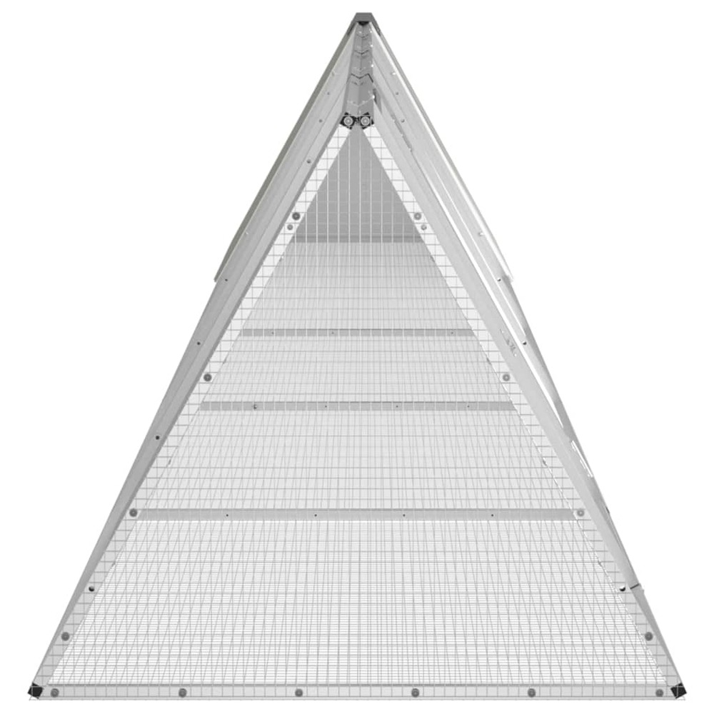Cage pour lapin gris 504,5x80,5x71 cm acier galvanisé