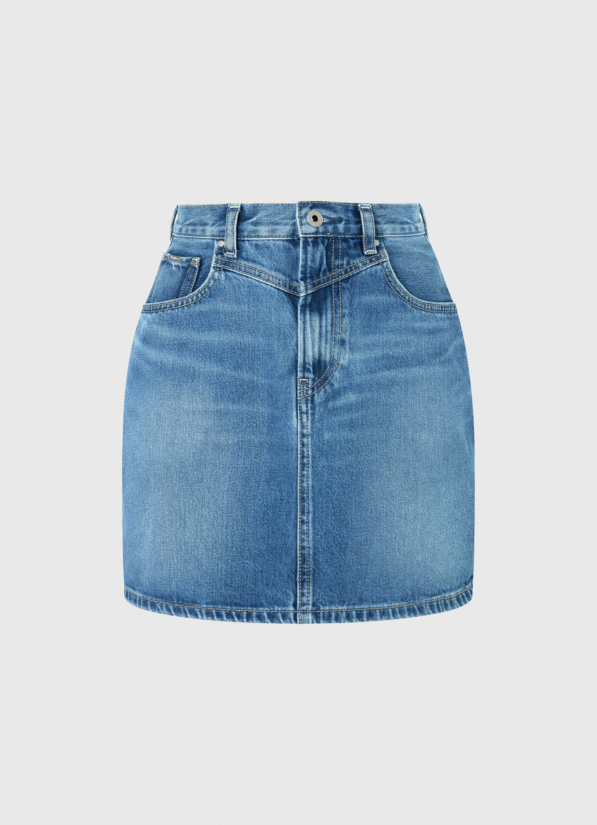Saia jeans de corte regular - jeans