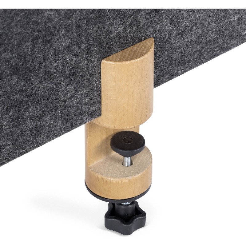 Panneau acoustique de bureau Sculpo gris fixation bois L 140 x H 40 cm ARCHYI