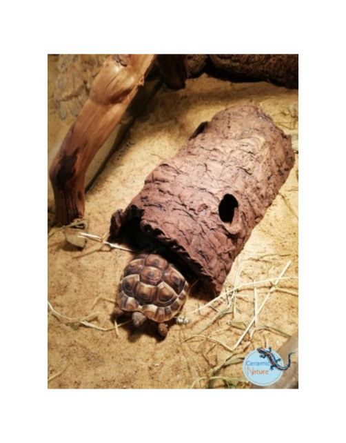 Ceramicnature Half-Log - Aquarium - Ornament - 18x10x6 cm Bruin M