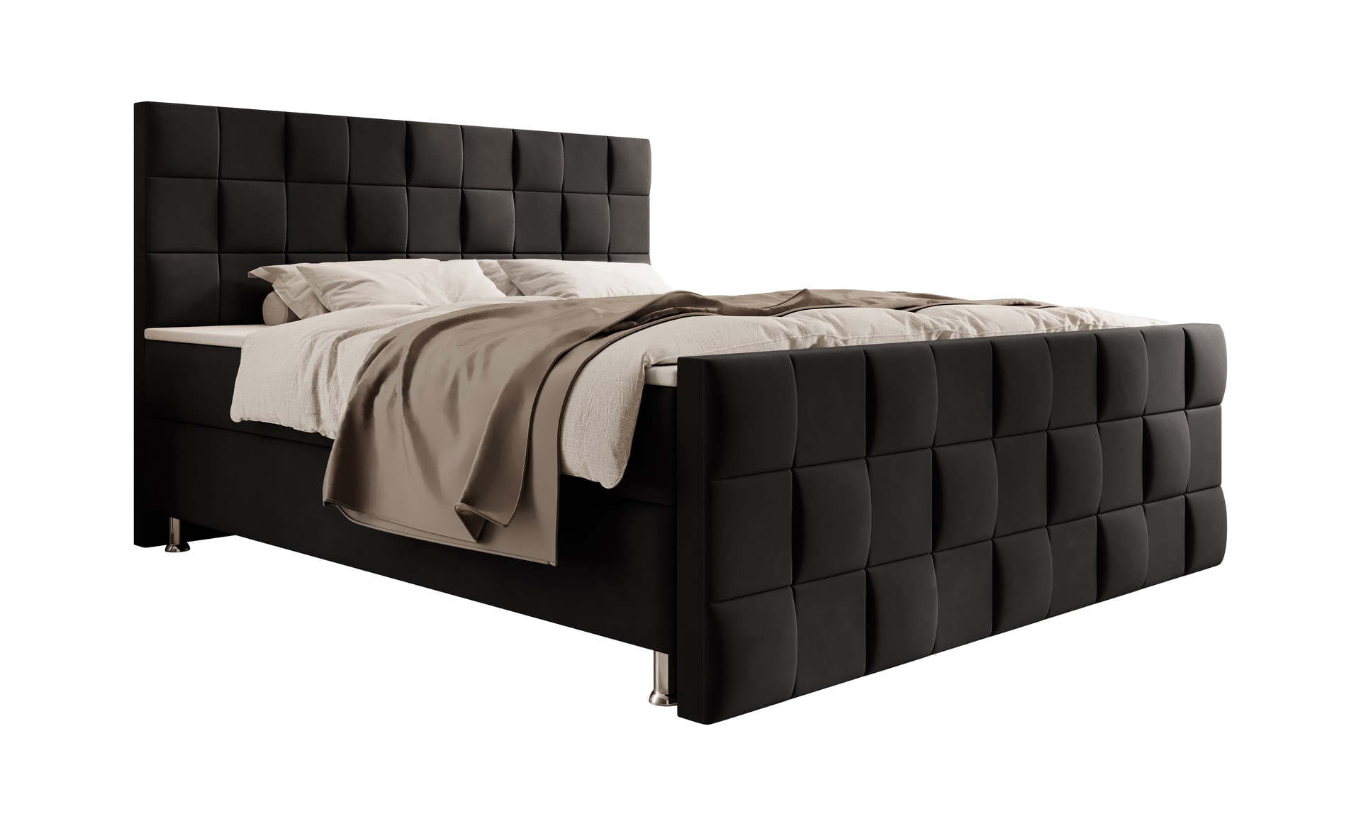 Boxspringbett Tarifa 180 x 200 cm schwarz
