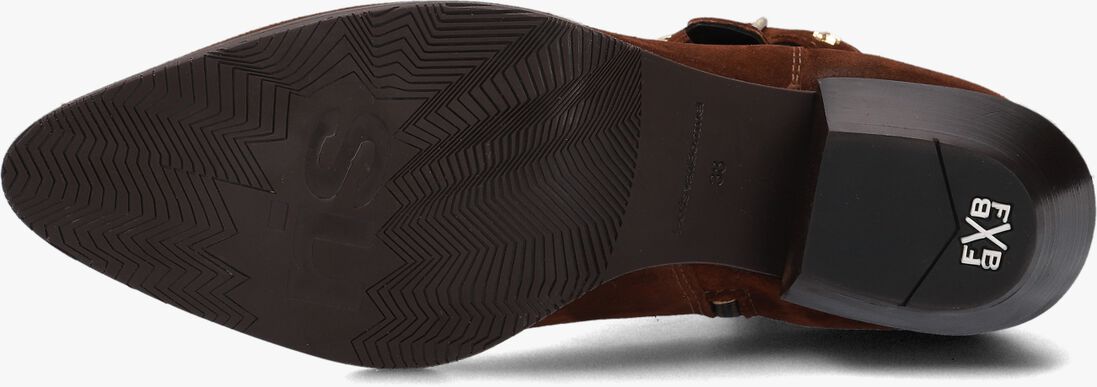 FLORIS VAN BOMMEL cognac floris van bommel enkellaarsjes sfw-50051