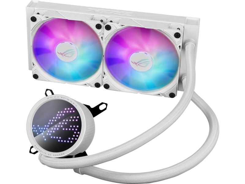 ASUS ROG Wasserkühlung Ryuo III 240 ARGB White Edition All-in-One Flüssig-CPU-Kühler mit Anime Matrix-OLED und ROG ARGB Lüftern