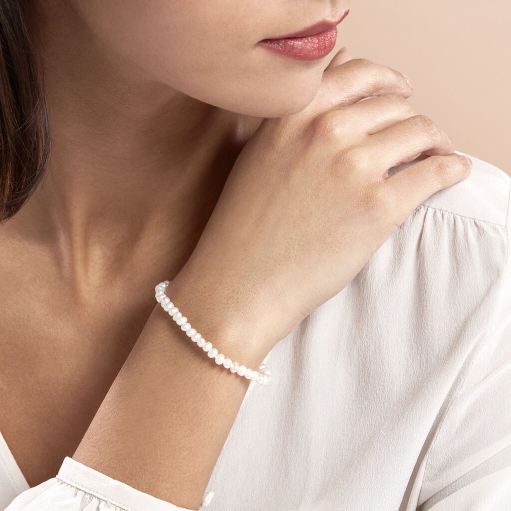 Bracelet Marie-aurore Or Jaune Perle De Culture