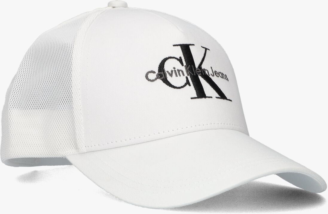 CALVIN KLEIN witte calvin klein pet monogram trucker cap