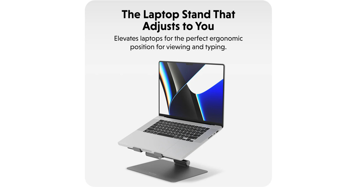 HyperHyperSpace Ergonomic Adjustable Laptop Stand bevestiging  (Grijs)