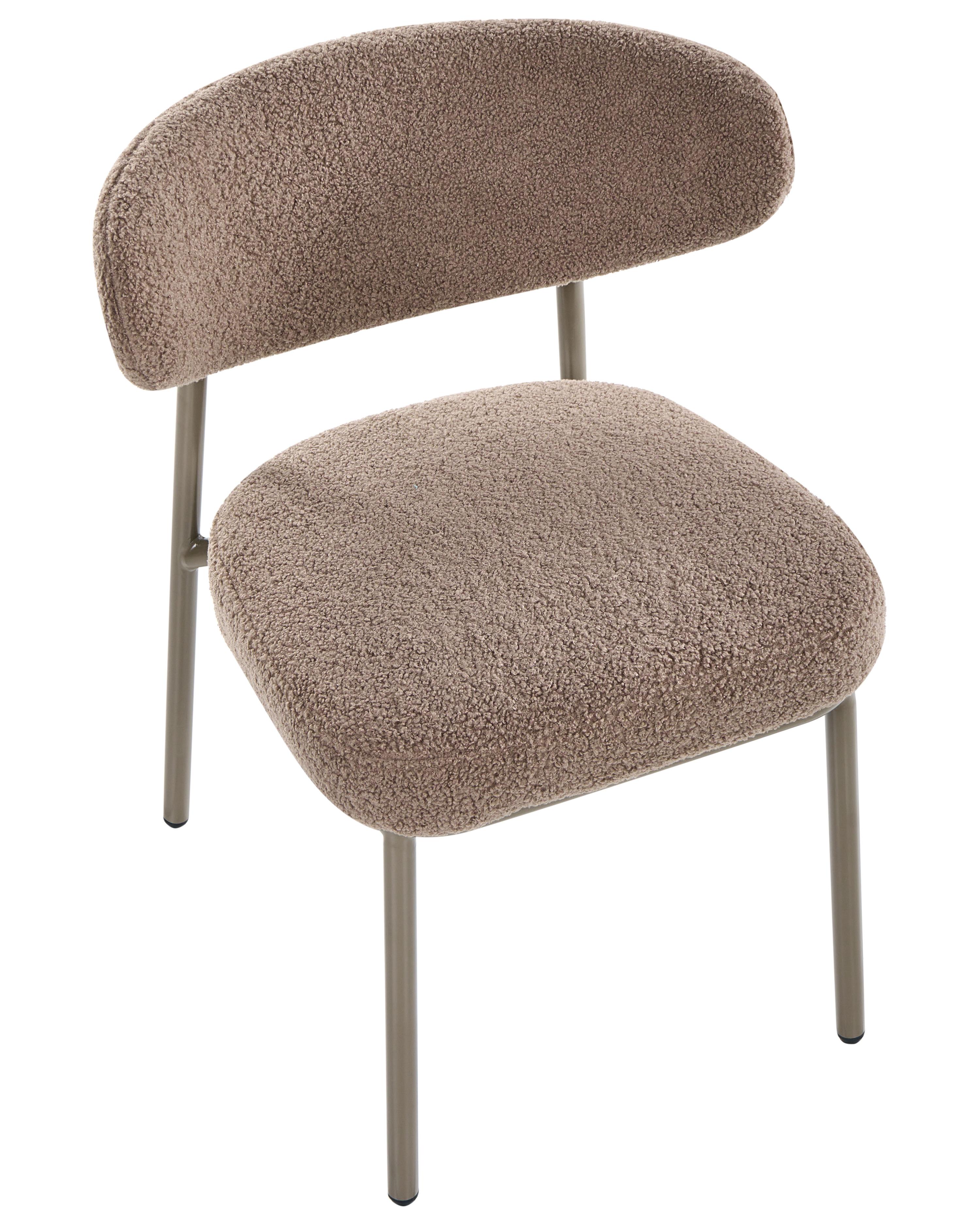 Set van 2 eetkamerstoelen UNITY Bouclé Taupe