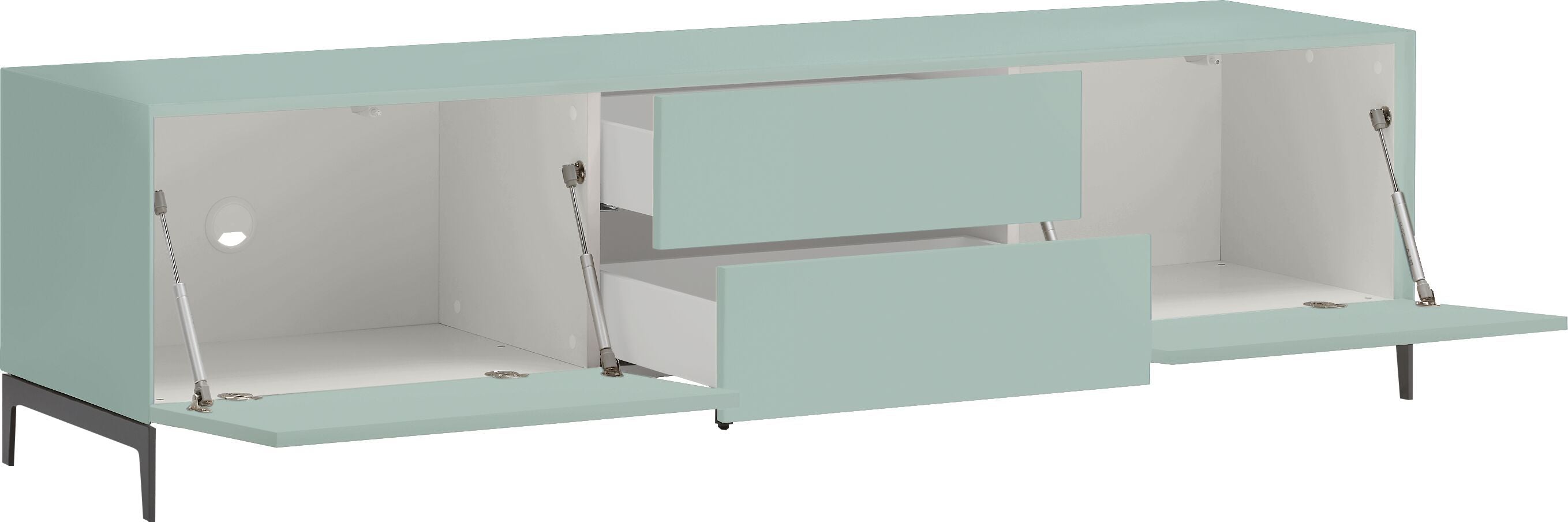 LUX Lowboard - Hellblau / B: 180.0 cm x T: 46.0 cm x H: 49.5 cm