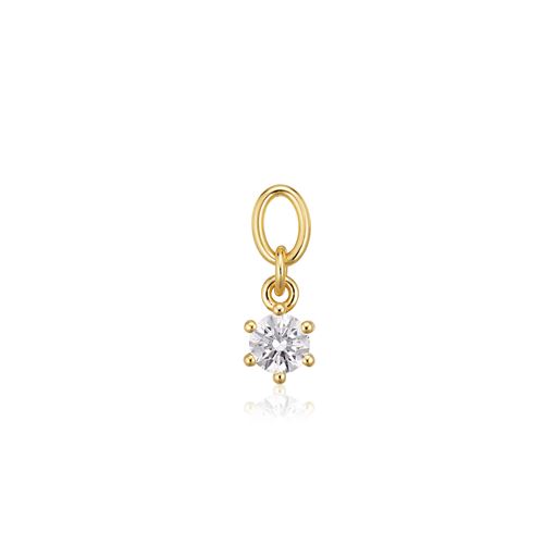 Sif Jakobs Jewellery Circolo Uno Ørerings Vedhæng, Guld/Hvid