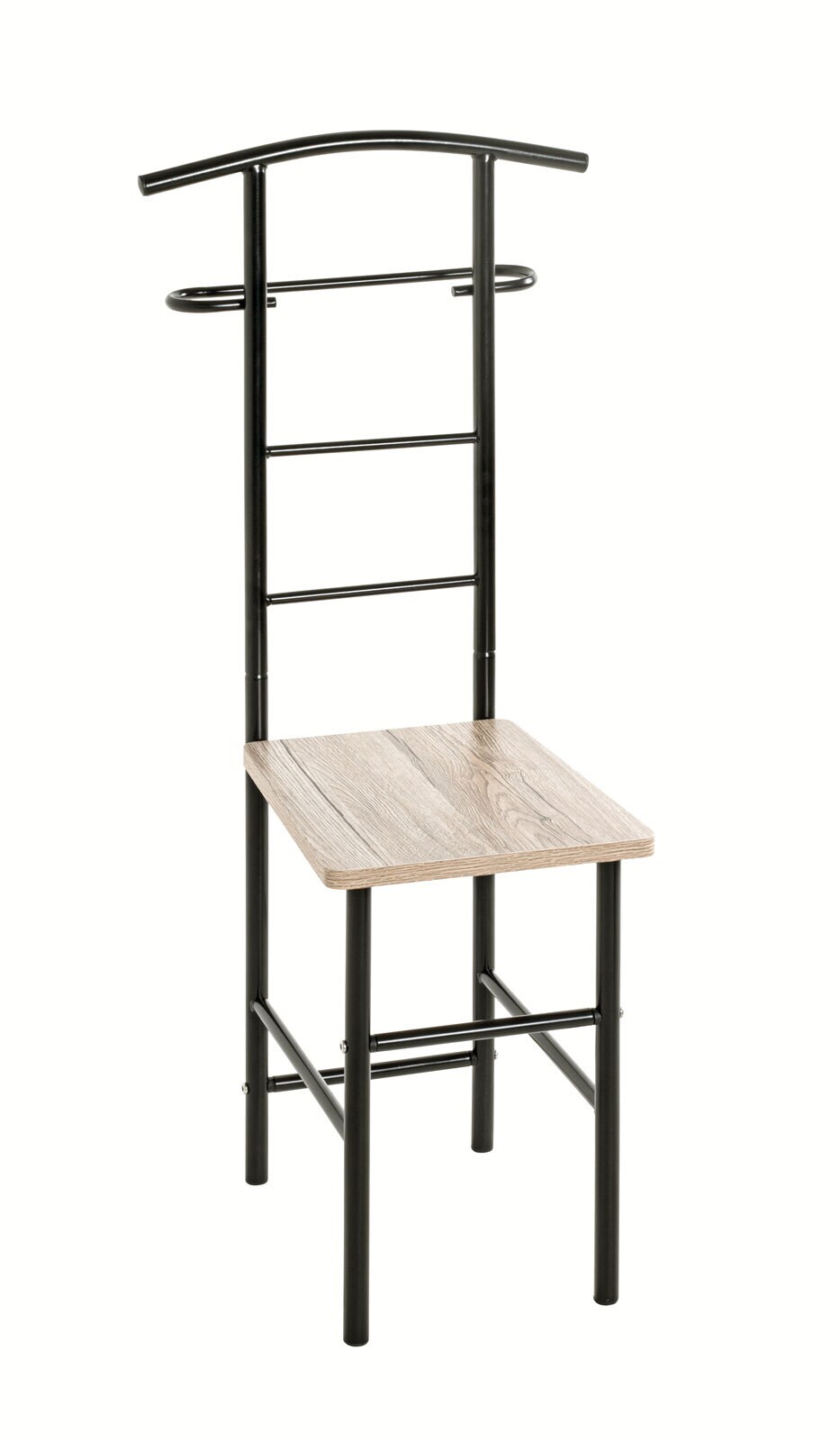 Herrendiener 46 x 109 cm Schwarz/ Sanremo Eiche