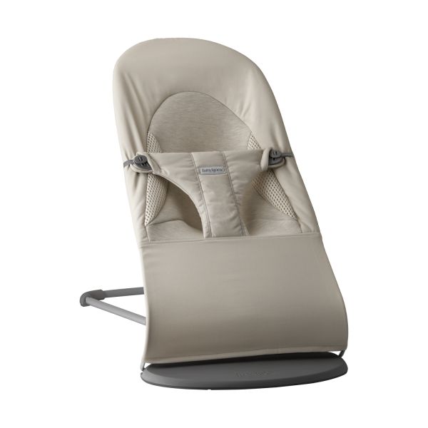 BabyBjörn Wipstoeltje - Balance Soft - Geweven Jersey Tri-Fabric Zandgrijs