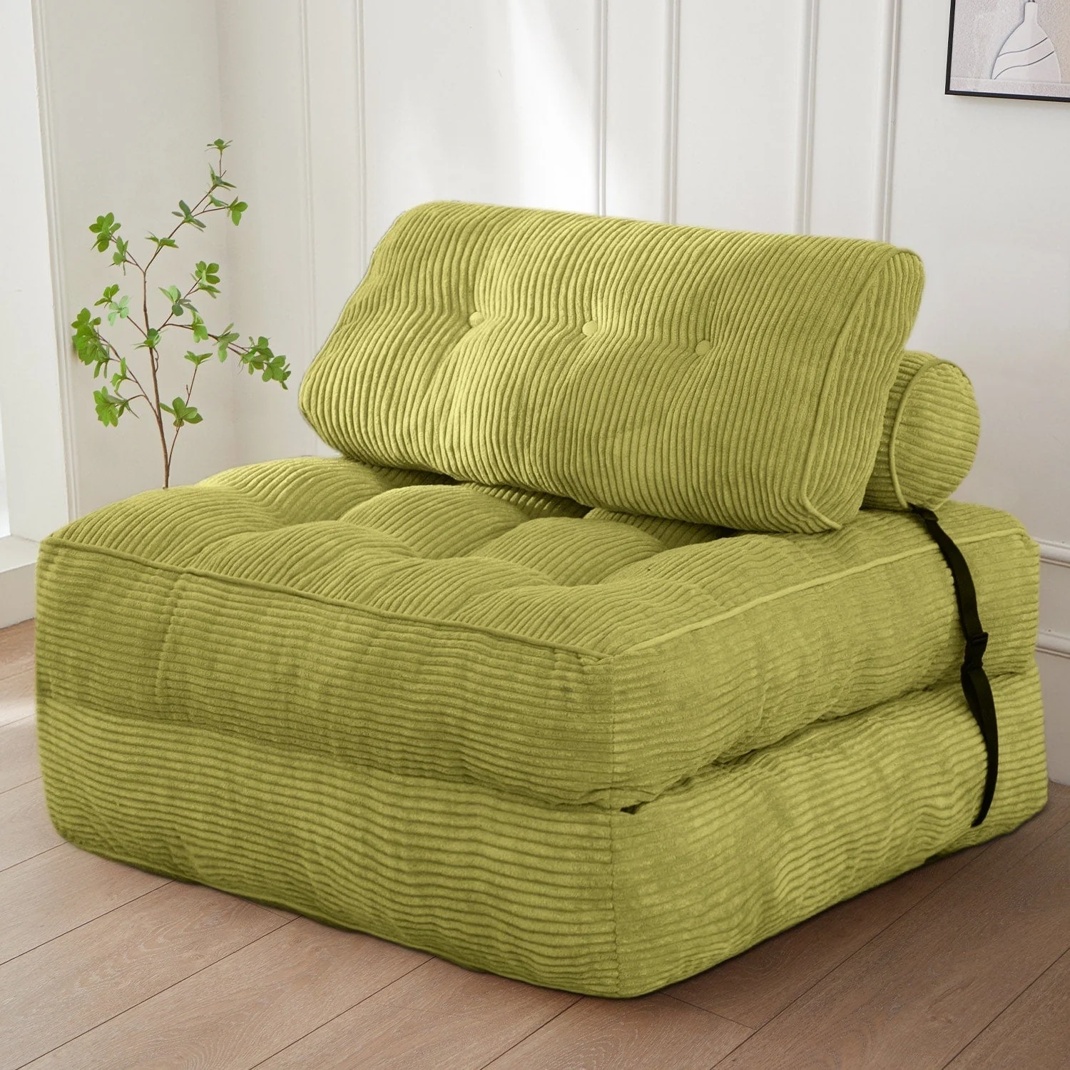 8 Corduroy Folding Couch Sofa Bed,Single