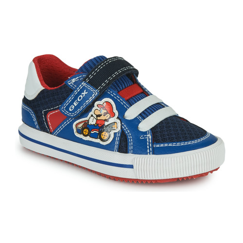 Geox - J ALONISSO BOY - Bleu / Rouge