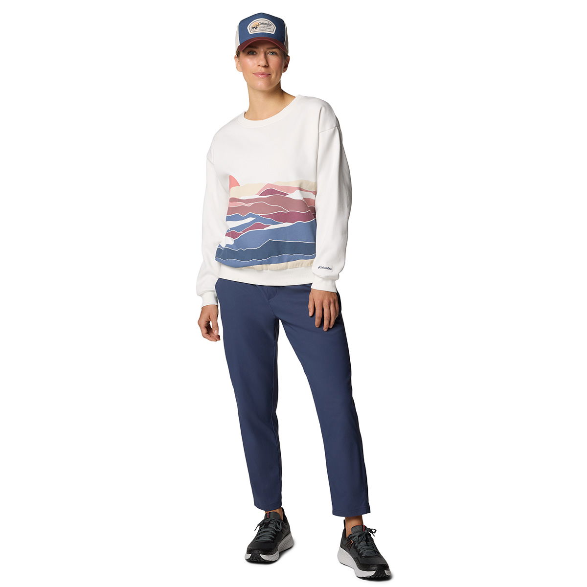 Columbia Meridian Creek Crew Shirt, dame (Sea Salt)