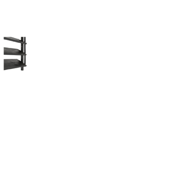 Draaibare lamelgeleider zwart RVS 50 cm 2 stuks