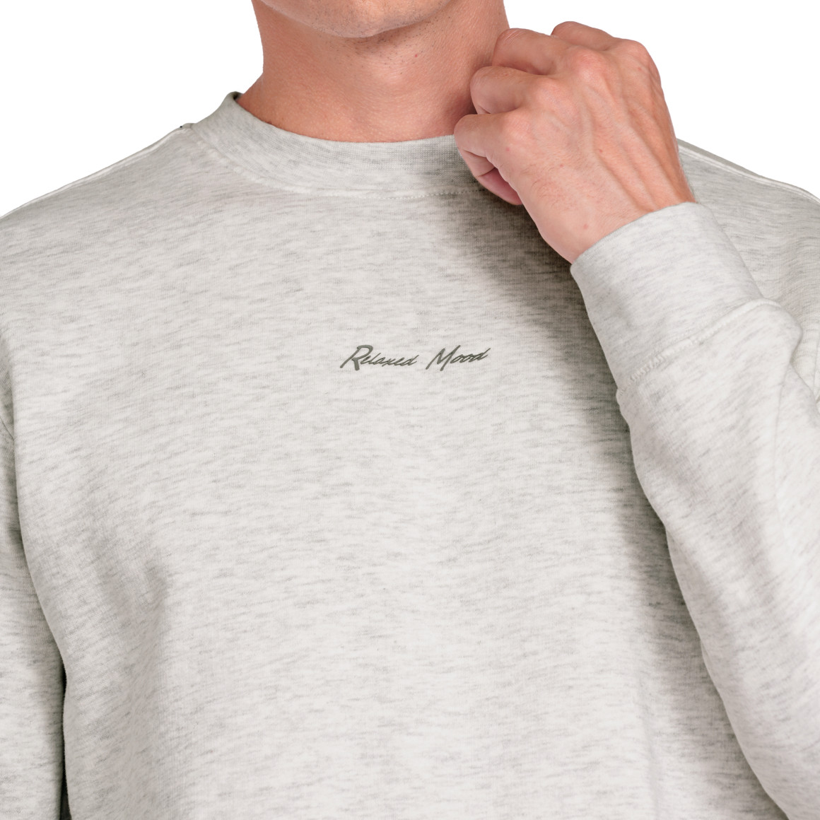 VanVaan Herren Sweatshirt mit Bio-Baumwolle hellgrau