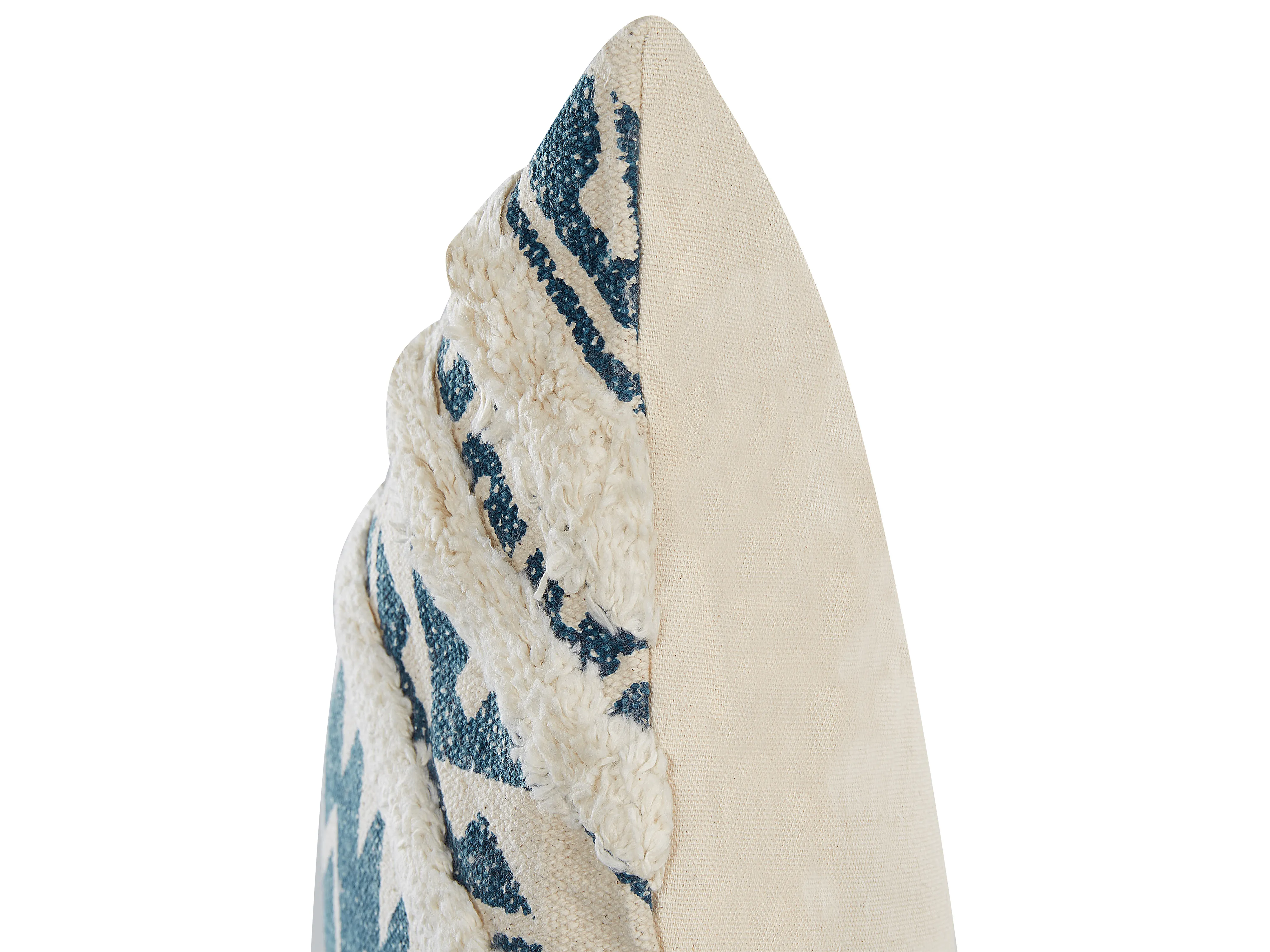 Set van 2 sierkussens SAFI Katoen 50 x 50 cm Blauw geometrisch patroon