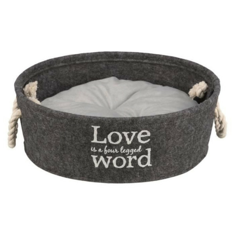 Lit lian - ø37cm - gris - pour chien