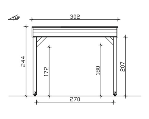 Gazebo SKAN HOLZ Toulouse 302 x 302 cm licht eiken