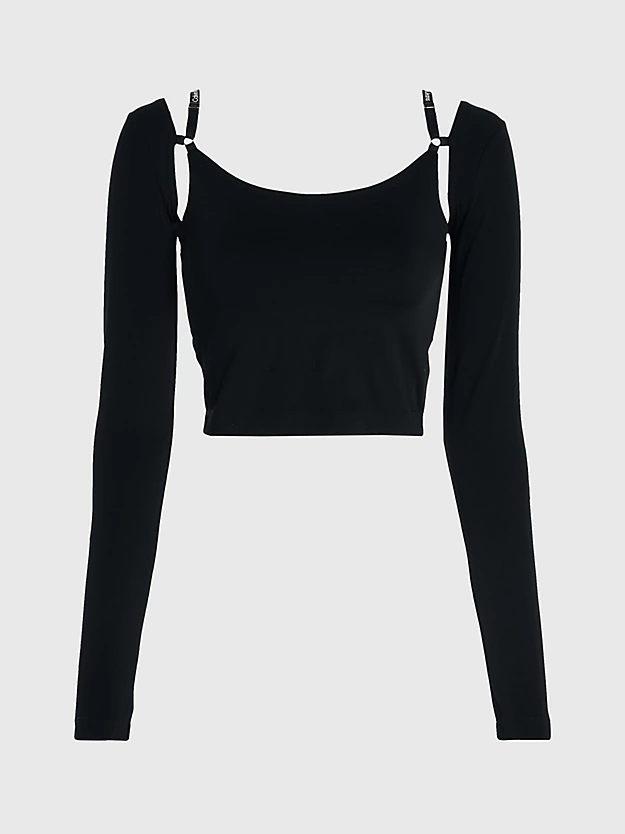 Blusa de manga comprida com detalhe transpassado