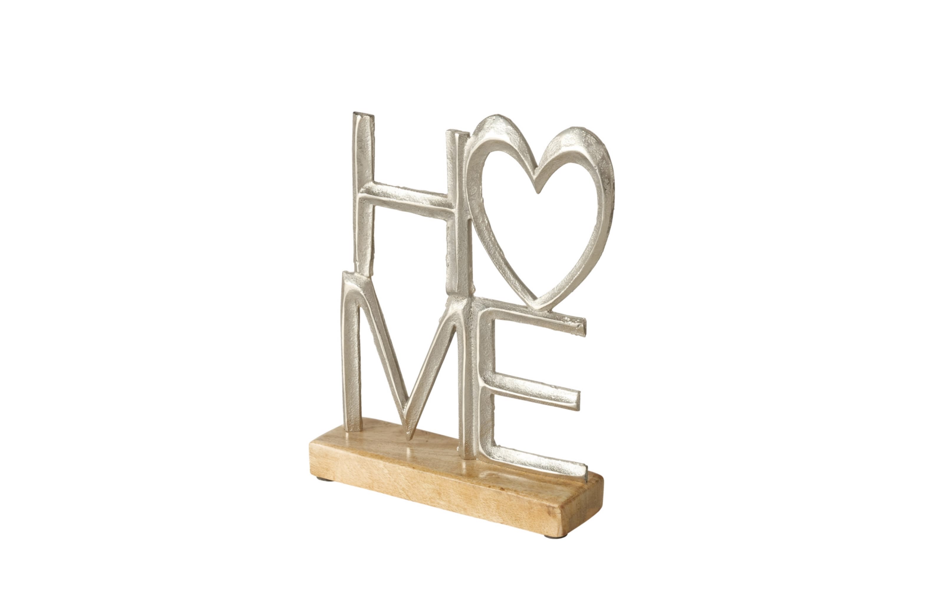 Schriftzug Home, silber, 5 x 24 cm